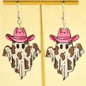 NEW cowgirl ghost earrings